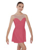 Solid Lycra Mesh Sweetheart Dress