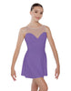 Solid Lycra Mesh Sweetheart Dress