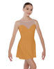 Solid Lycra Mesh Sweetheart Dress