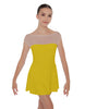 Solid Lycra Mesh Boatneck Dress