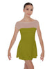 Solid Lycra Mesh Boatneck Dress