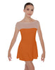 Solid Lycra Mesh Boatneck Dress