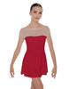 Solid Lycra Mesh Boatneck Dress