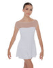 Solid Lycra Mesh Boatneck Dress