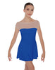 Solid Lycra Mesh Boatneck Dress