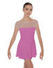 Solid Lycra Mesh Boatneck Dress