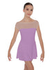 Solid Lycra Mesh Boatneck Dress