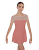 Solid Lycra Mesh Boatneck Dress
