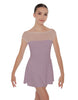 Solid Lycra Mesh Boatneck Dress