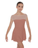 Solid Lycra Mesh Boatneck Dress
