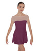 Solid Lycra Mesh Boatneck Dress