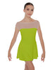 Solid Lycra Mesh Boatneck Dress