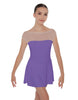 Solid Lycra Mesh Boatneck Dress