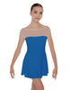 Solid Lycra Mesh Boatneck Dress