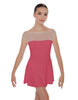Solid Lycra Mesh Boatneck Dress
