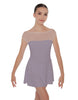 Solid Lycra Mesh Boatneck Dress