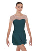 Solid Lycra Mesh Sweetheart with Cap Sleeve Dress