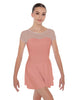 Solid Lycra Mesh Sweetheart with Cap Sleeve Dress