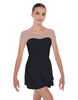 Solid Lycra Mesh Sweetheart with Cap Sleeve Dress