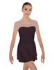 Solid Lycra Mesh Sweetheart with Cap Sleeve Dress