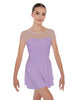 Solid Lycra Mesh Sweetheart with Cap Sleeve Dress
