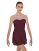 Solid Lycra Mesh Sweetheart with Cap Sleeve Dress