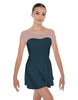 Solid Lycra Mesh Sweetheart with Cap Sleeve Dress