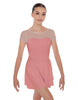 Solid Lycra Mesh Sweetheart with Cap Sleeve Dress