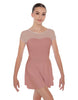 Solid Lycra Mesh Sweetheart with Cap Sleeve Dress