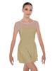 Solid Lycra Mesh Sweetheart with Cap Sleeve Dress