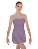 Solid Lycra Mesh Sweetheart with Cap Sleeve Dress
