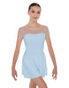 Solid Lycra Mesh Sweetheart with Cap Sleeve Dress