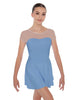 Solid Lycra Mesh Sweetheart with Cap Sleeve Dress