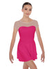 Solid Lycra Mesh Sweetheart with Cap Sleeve Dress