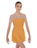 Solid Lycra Mesh Sweetheart with Cap Sleeve Dress