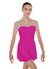 Solid Lycra Mesh Sweetheart with Cap Sleeve Dress