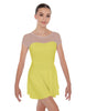 Solid Lycra Mesh Sweetheart with Cap Sleeve Dress