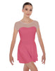 Solid Lycra Mesh Sweetheart with Cap Sleeve Dress