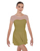 Solid Lycra Mesh Sweetheart with Cap Sleeve Dress