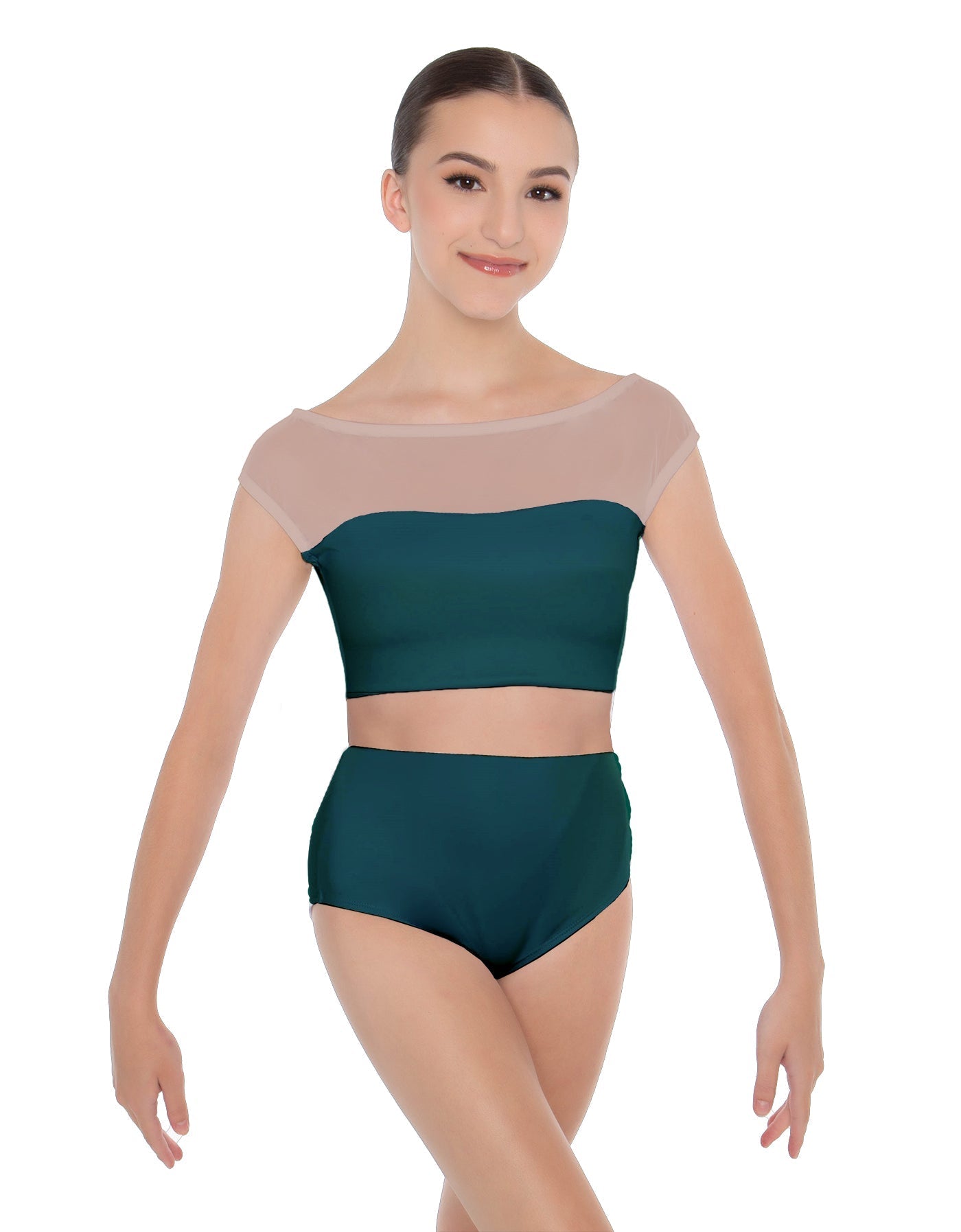 Solid Lycra Posh Crop Top