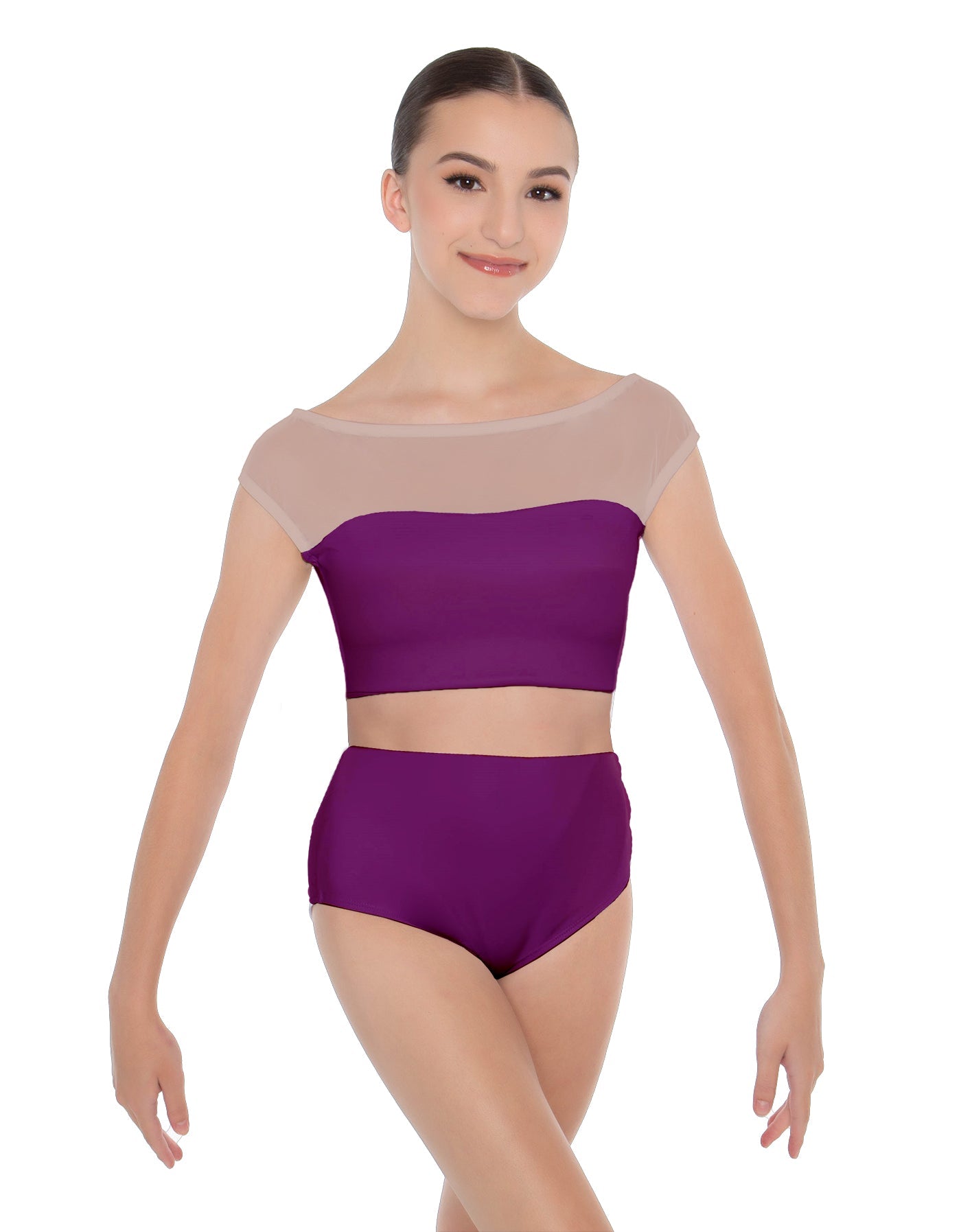Solid Lycra Posh Crop Top