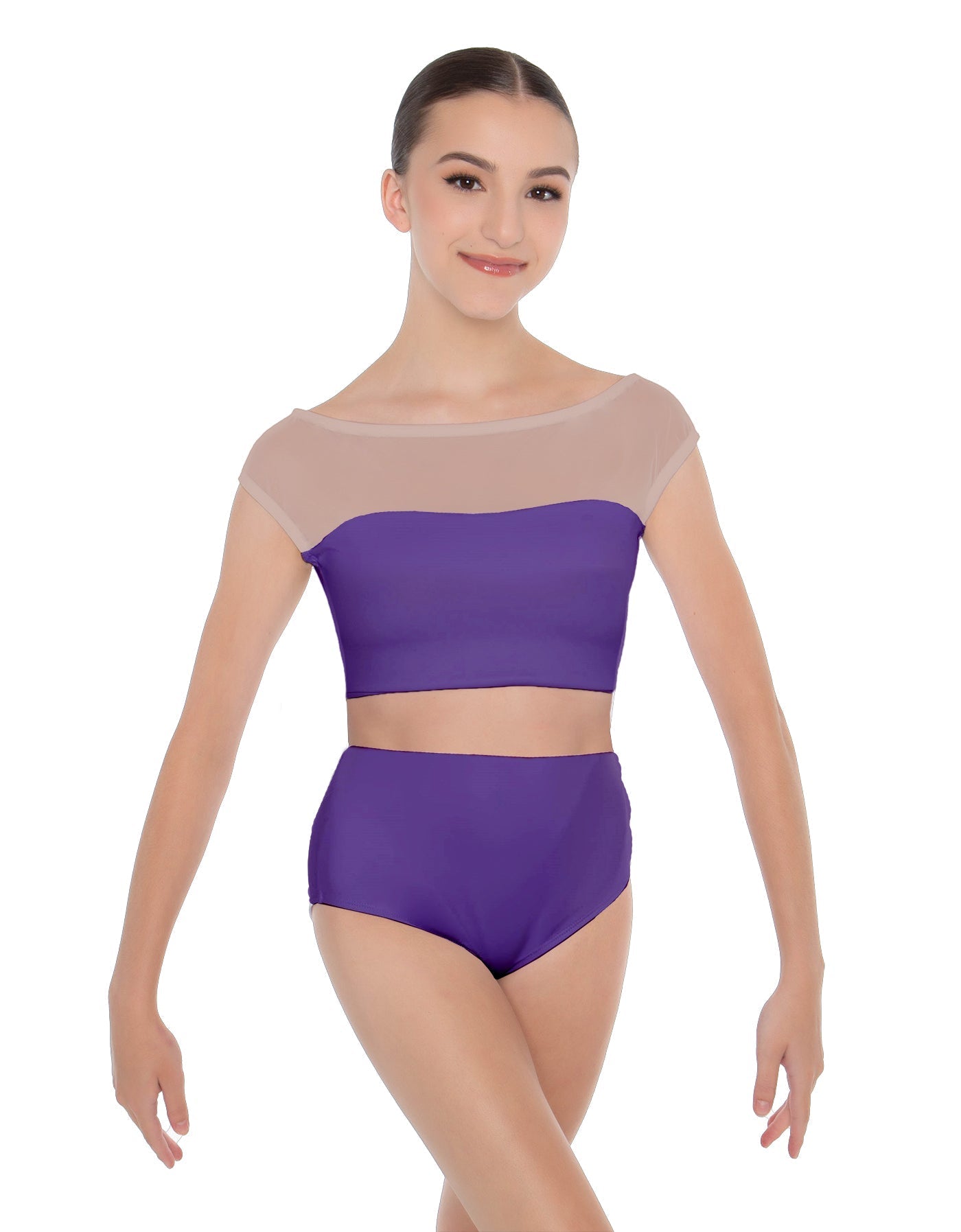 Solid Lycra Posh Crop Top