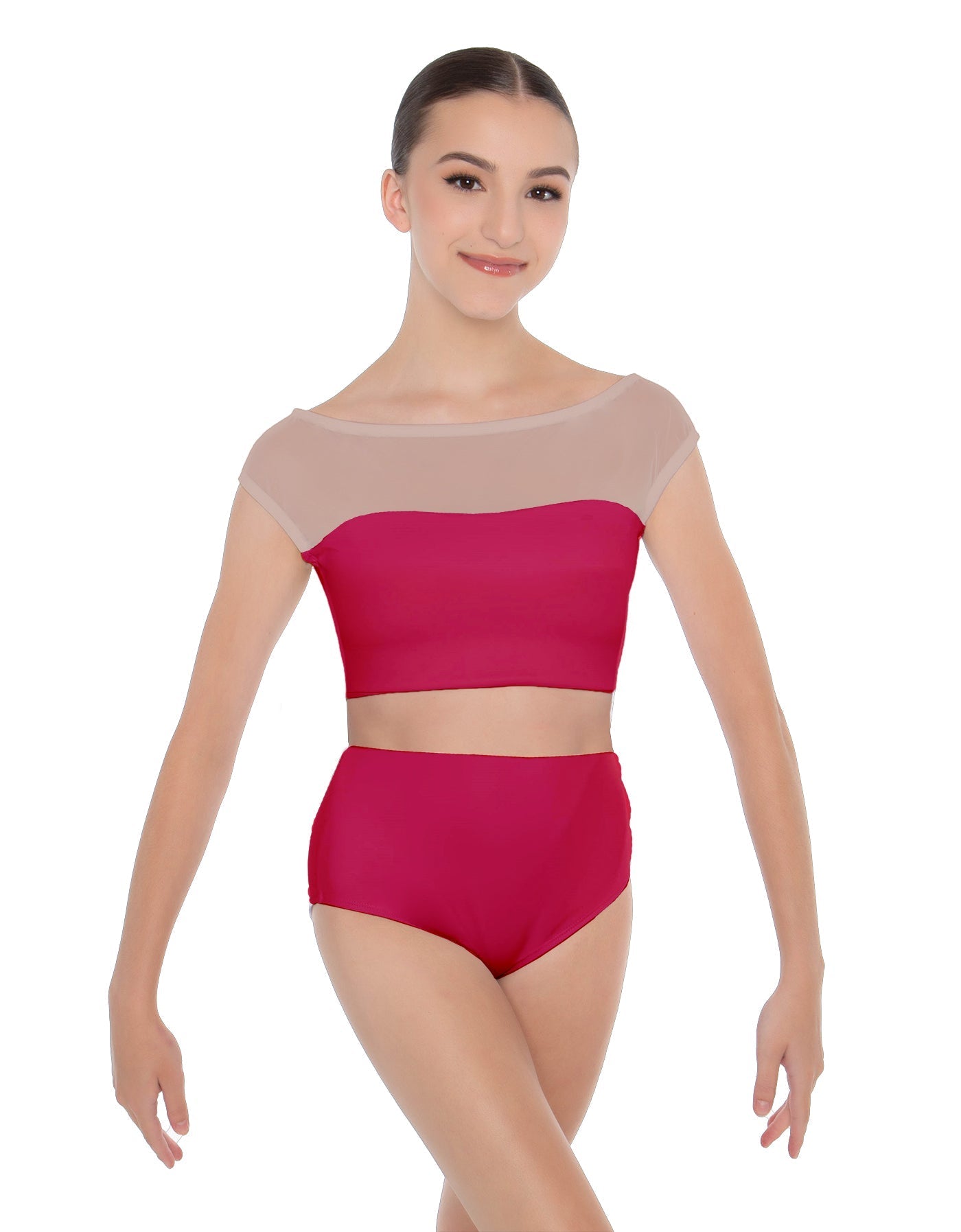 Solid Lycra Posh Crop Top