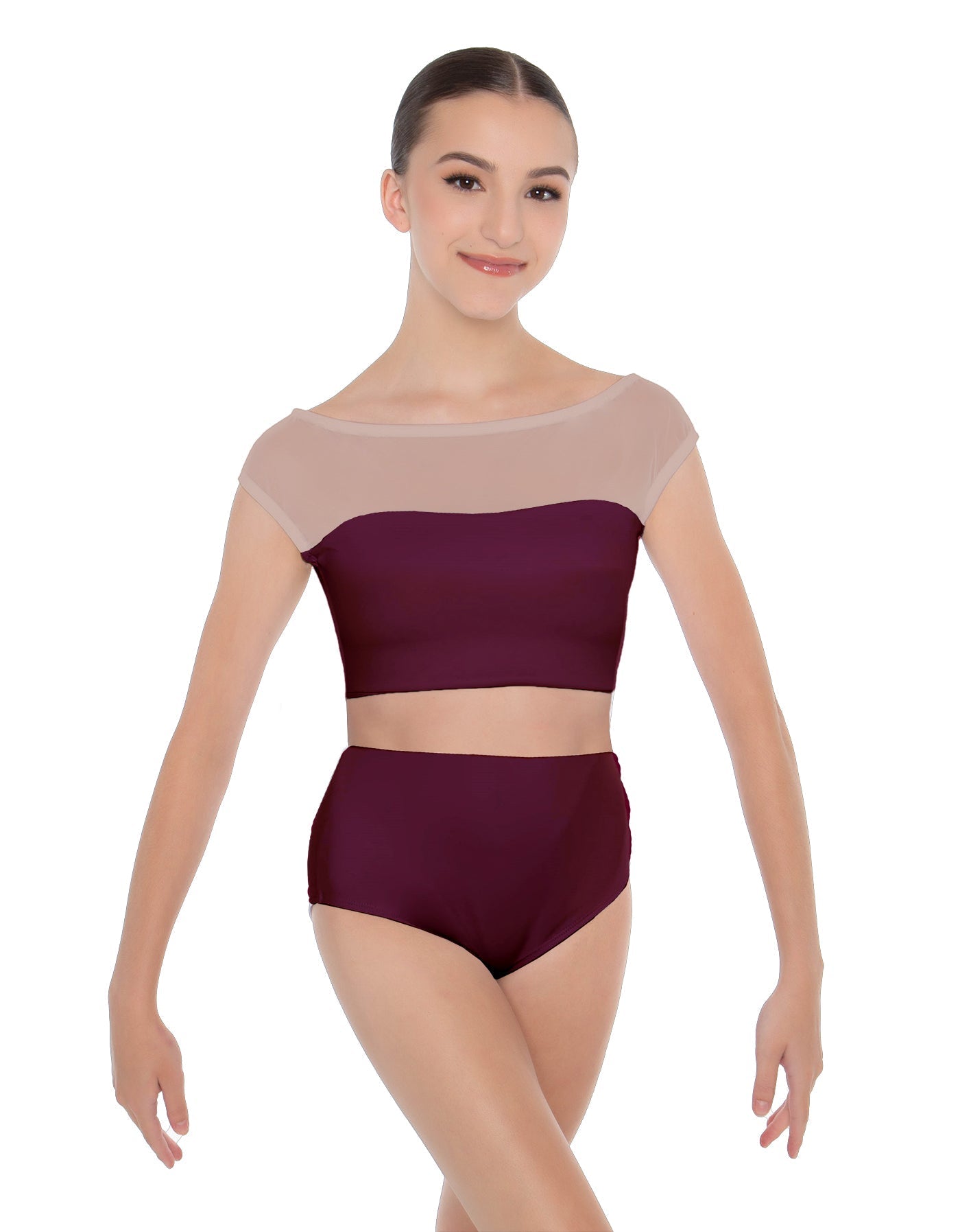 Solid Lycra Posh Crop Top
