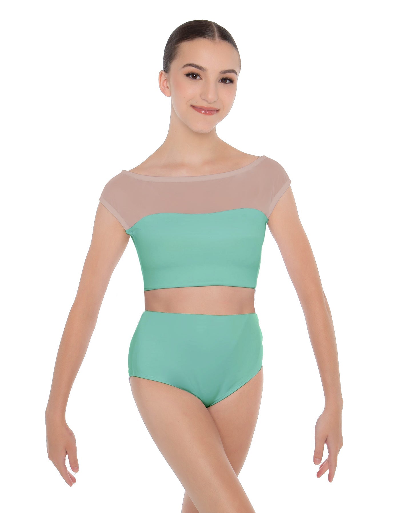 Solid Lycra Posh Crop Top