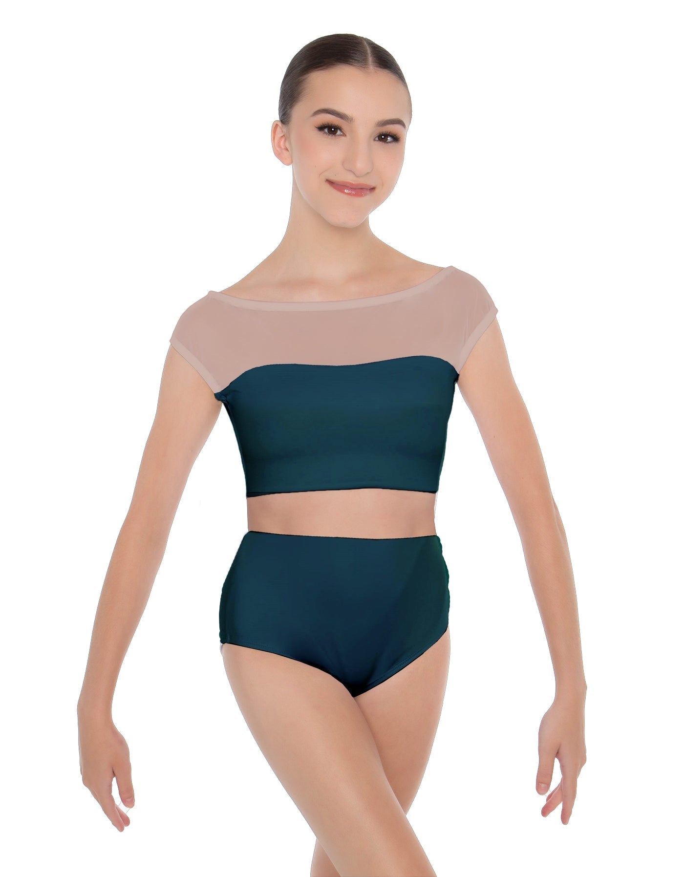 Solid Lycra Posh Crop Top