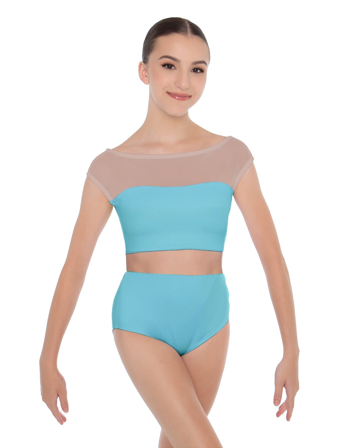 Solid Lycra Posh Crop Top