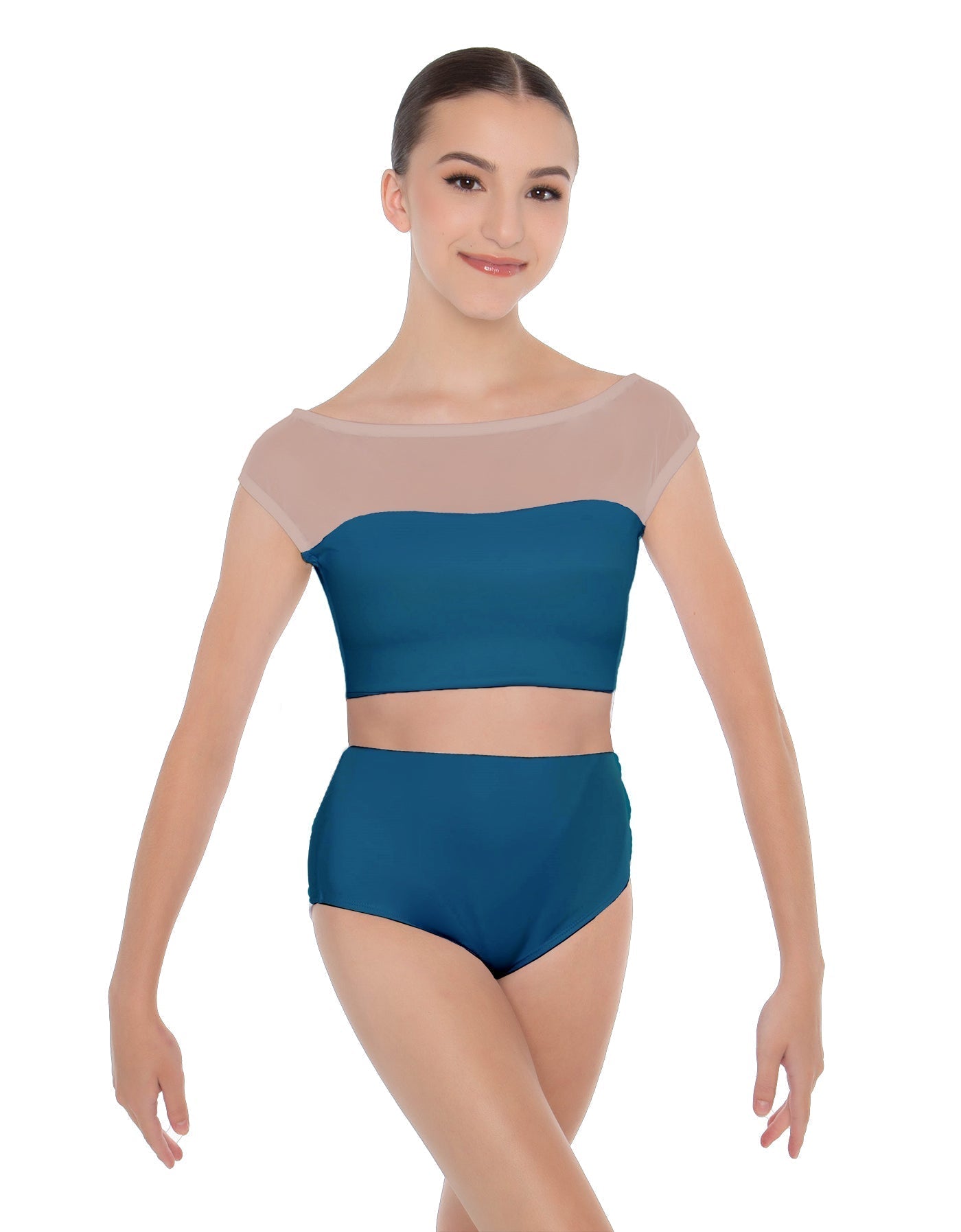 Solid Lycra Posh Crop Top