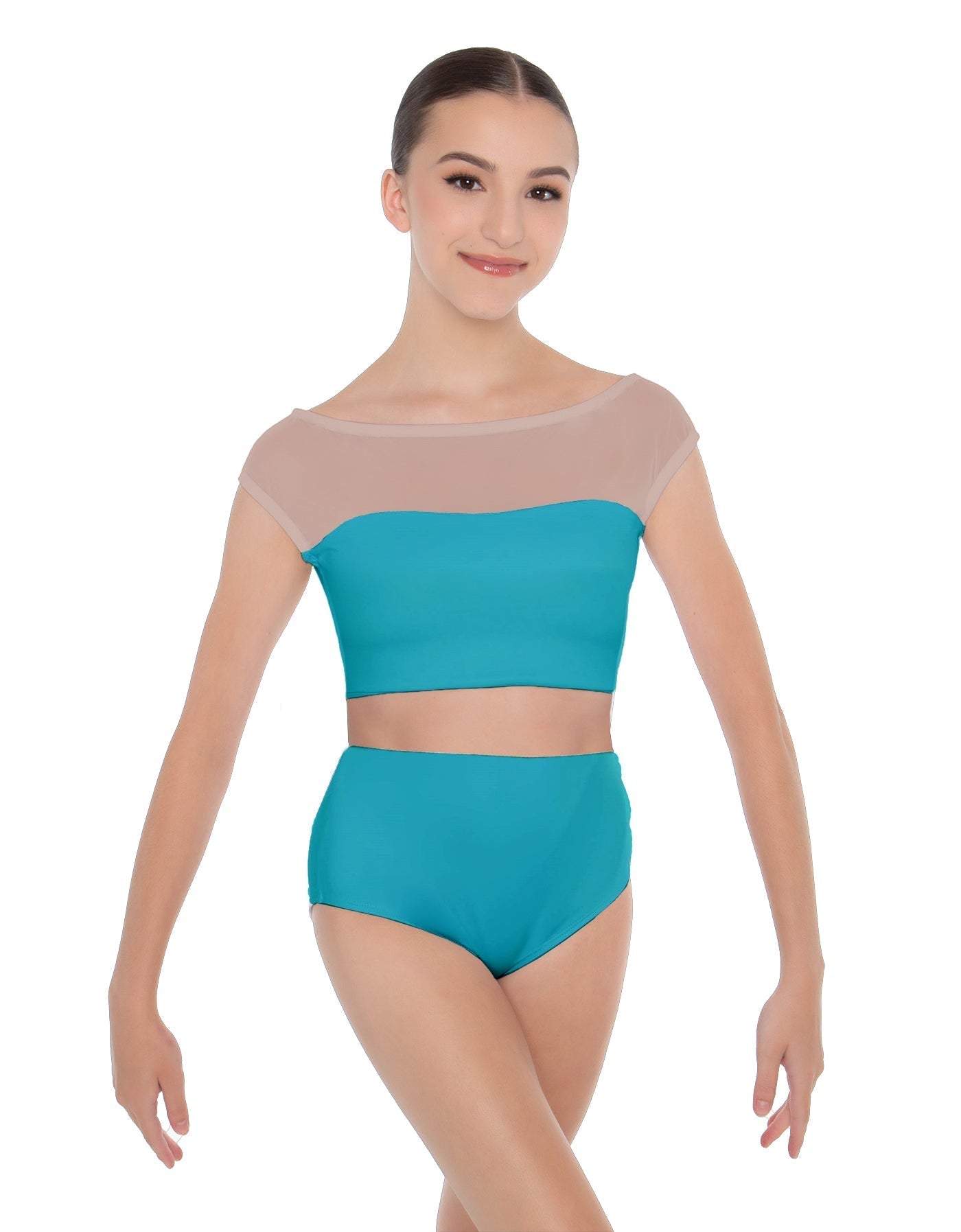 Solid Lycra Posh Crop Top