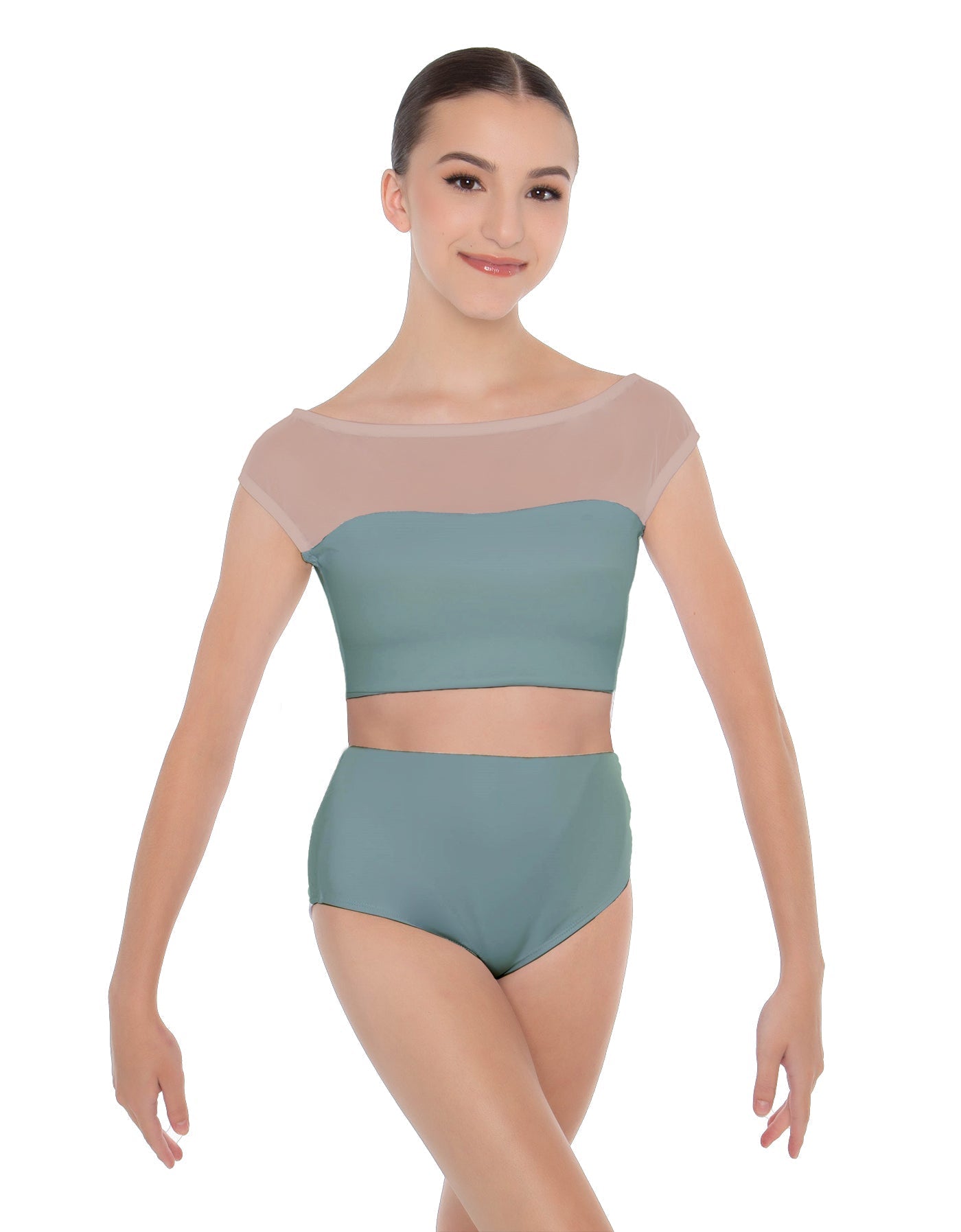 Solid Lycra Posh Crop Top